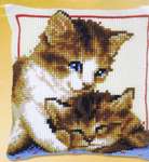 Click for more details of Playing Kittens Cushion (tapestry) by Vervaco