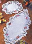 Click/tap for more details of Poinsettia Hardanger Table Mats (hardanger) by Permin of Copenhagen