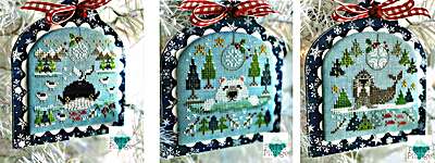Click for more details of Polar Plunge Christmas Ornaments (cross stitch) by Hands On Design