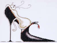 Click for more details of Polka Dot Shoe Kitty (cross stitch) by Design Works
