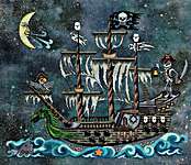 Click for more details of Poltergeist Pirates (cross stitch) by Glendon Place