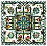 Click for more details of Pomarium - The Medieval Fruit Garden Mandala (cross stitch) by Chatelaine