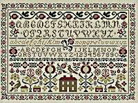 Click for more details of Pomegranate Alphabet Sampler (cross stitch) by Happiness is Heart Made