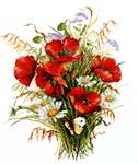 Click for more details of Poppies and Oats (cross stitch) by Merejka
