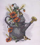 Click for more details of Poppies in Watering Can (cross stitch) by Permin of Copenhagen