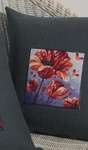 Click/tap for more details of Poppies Square (cross stitch) by Permin of Copenhagen