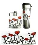 Click/tap for more details of Poppy Cup Cosy (cross stitch) by Peacock and Fig
