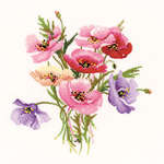 Click/tap for more details of Poppy Posy (cross stitch) by Valerie Pfeiffer