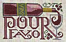 Click/tap for more details of Pour Favor! (cross stitch) by Silver Creek Samplers