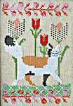 Click for more details of Prancing in the Tulips (cross stitch) by Lindy Stitches