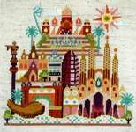 Click/tap for more details of Pretty Little Barcelona (cross stitch) by Satsuma Street