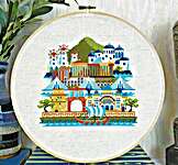 Click for more details of Pretty Little Greece (cross stitch) by Satsuma Street