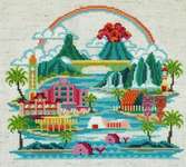 Click/tap for more details of Pretty Little Hawaii (cross stitch) by Satsuma Street