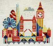 Click/tap for more details of Pretty Little London (cross stitch) by Satsuma Street