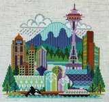 Click/tap for more details of Pretty Little Seattle (cross stitch) by Satsuma Street