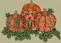 Click/tap for more details of Pretty Pumpkins (cross stitch) by Glendon Place