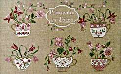 Click for more details of Primavera In Tazza (Spring In Teacups) (cross stitch) by Cuore e Batticuore