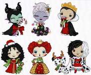 Click for more details of Princesses Of Evil Celebrate Christmas (cross stitch) by Les Petites Croix de Lucie
