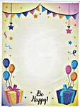 Click/tap for more details of Printed Aida - Be Happy! (fabric) by MP Studios