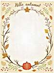 Click/tap for more details of Printed Aida - Hello Autumn! (fabric) by MP Studios