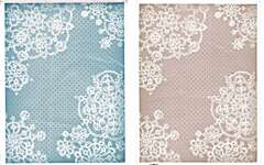 Click/tap for more details of Printed Aida - White Lace on Spotted Fabric (fabric) by MP Studios