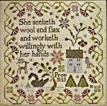 Click/tap for more details of Proverbs 31 Sampler (cross stitch) by Plum Street Samplers