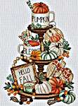 Click/tap for more details of Pumpkins on a Platter (cross stitch) by Les Petites Croix de Lucie
