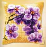 Click/tap for more details of Purple Orchid Cushion Front (tapestry) by Vervaco