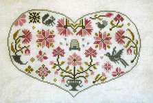 Click/tap for more details of Qua-Coeur (cross stitch) by Jardin Prive