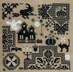 Click/tap for more details of Quaker d'Halloween (cross stitch) by Jardin Prive