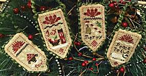 Click/tap for more details of Quaker Merriness (cross stitch) by Homespun Elegance