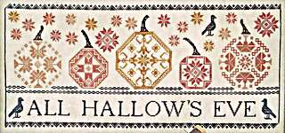 Click/tap for more details of Quaker Pumpkins (cross stitch) by Hello from Liz Mathews