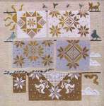 Click/tap for more details of Quaker Quilts (cross stitch) by Carriage House Samplings