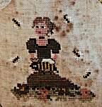 Click/tap for more details of Queen Bee (cross stitch) by Fairy Wool in The Wood