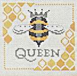 Click/tap for more details of Queen Bee (cross stitch) by Robin Pickens