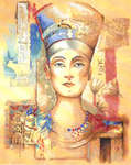 Click/tap for more details of Queen Nefertiti (cross stitch) by Lanarte