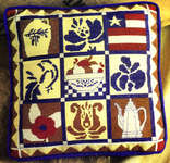 Click for more details of Quilt Pillow (cross stitch) by StitchWorld