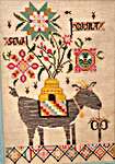Click/tap for more details of Quilting Nanny (cross stitch) by Quaint Rose Needlearts