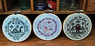 Click/tap for more details of Quirky Quakers - Mythical Creatures (cross stitch) by Darling and Whimsy