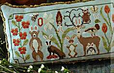 Click/tap for more details of Rabbit Parade (cross stitch) by The Blue Flower