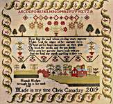 Click/tap for more details of Ragamuffin #3 - Hannah's Sampler (cross stitch) by Shakespeare's Peddler