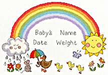 Click for more details of Rainbow Baby (cross stitch) by Bothy Threads