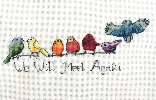 Click for more details of Rainbow Birds (cross stitch) by Julie Lynes