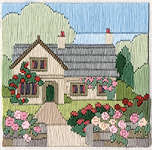 Click for more details of Rambling Rose Cottage (long-stitch) by Rose Swalwell