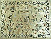 Click/tap for more details of Rebecca Ballinger, 1837 (cross stitch) by Victorian Rose Needlearts