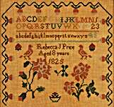 Click/tap for more details of Rebecca Price 1825 (cross stitch) by With my Needle