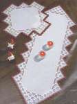 Red and White Hardanger Table Mats