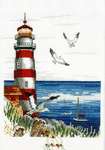 Click for more details of Red and White Lighthouse (cross stitch) by Permin of Copenhagen