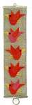Click/tap for more details of Red Birds Hanging (Det Rene Pip Rod) (cross stitch) by Haandarbejdets Fremme