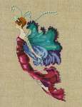 Click/tap for more details of Red Cabbage Sprite (cross stitch) by Nora Corbett